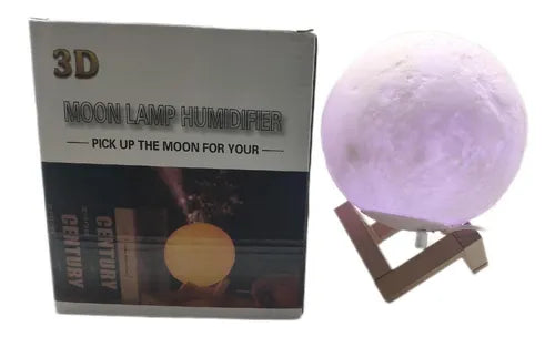 Lámpara Humidificador LED en Forma de Luna 15cm USB Recargable